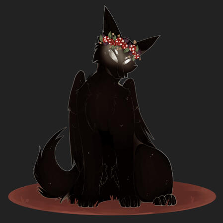 Full body Art fight attack with a flower crown addon for Art fight user: Cinder555