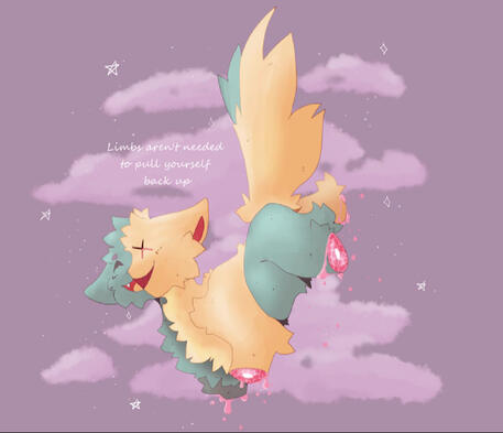 Full body goretober 2022 day 6: "Limbs aren't needed to pull yourself back up"